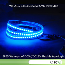 Ws2812 LED Digital Strip 144LEDs/M 144pixels/M, 2m/Roll, Black PCB, Waterproof Silicon Tube IP67, DC5V Input